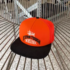 STUSSY / Design cap size Free ステューシー　ワークギア　メッシュ　キャップ　帽子　ストリート　刺繍ロゴ　ユニセックス