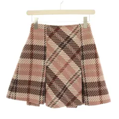 スナイデル SNIDEL 24AW ロービングチェックミニスカート ウール 0 ピンク ブラウン SWFS244086 /YM