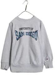 【お得なクーポン配布中!】 80s USA製 ★ チャンピオン リバースウィーブ カレッジ プリント スウェット メンズ M ヴィンテージ トレーナー 裏起毛 カラーステッチ 灰