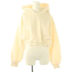 スナイデル SNIDEL 23SS Sustaina クロップドバルーンフーディー パーカー プルオーバー F アイボリー /HK ■OS