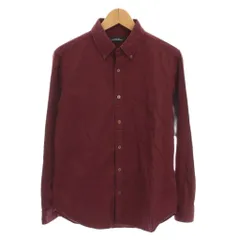 グリーンレーベルリラクシング ユナイテッドアローズ green label relaxing ボタンダウンシャツ コットン 長袖 M ボルドー 赤茶色 3211-166-2776 /YM