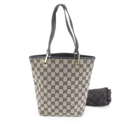 美品 グッチ GGキャンバス 002 1099 レザー トート バッグ 肩掛け ショルダー ハンド 本革 レディース MRM DM20-1【中古】