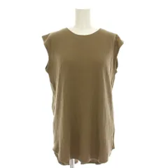 イエナ IENA タグ付き カットソー ノースリーブ F 茶色 リブ編み ラウンドネック /RE