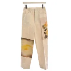 タナカ TANAKA 25SS THE JEAN TROUSERS ROSE デニムパンツ ジーンズ フラワープリント 25 アイボリー YELLOW ROSE ST-2-YR /YM