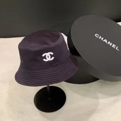 シャネル リバーシブル 양면 (リバーシブル) ココ パータン バケットハット ブラック マルチ