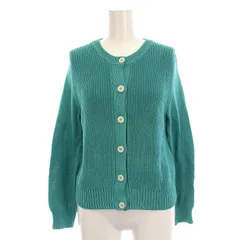 アナイ ANAYI カーディガン ニット クルーネック 長袖 38 青緑 101519-16-070-61-380 /YM