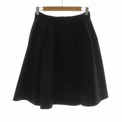 ランバンオンブルー LANVIN en Bleu フレアスカート ひざ丈 38 ブラック 3676514 /NQ ■BM