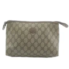 グッチ GUCCI セカンドバッグ クラッチバッグ ポーチ PVC レザー GG柄 総柄 ベージュ /XZ ■GY11