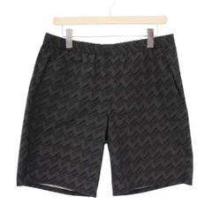 ヒューゴボス HUGO BOSS ショートパンツ ハーフパンツ イージー ウエストゴム 総柄 M グレー 黒 ブラック タグ付き /BBのサムネイル
