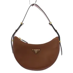 プラダ PRADA アーケ スモール ショルダーバッグ レザー 茶 1BC194 /KH ■OH