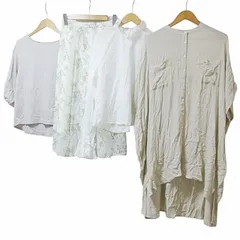 シュープリームララ Supreme.La.La. Supreme LaLa エニィファム 他 美品 4点セット おまとめ スカート カットソー ブラウス ワンピース 半袖 7分袖 長袖 無地 花柄 マルチカラー M フリーサイズ X