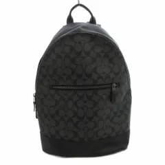コーチ COACH West Slim Backpack リュックサック バックパック レザー 黒 ブラック シグネチャー F78756 /FF ■GY18