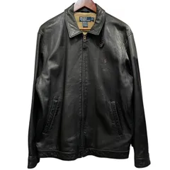 Polo by Ralph Lauren Leather Swing-Top 黒 M ラルフローレン レザー ラムスキン ブルゾン スイングトップ