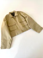 美品 Dickies×jouetie ディッキーズ ジュエティ 定価19800円 刺繍 JAPAN ワーク ジャケット sizeM/ベージュ ■■レディース