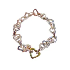 TIFFANY&Co. (ティファニー) ☆☆ ⑤ ハートリンクブレスレット ユニセックス シルバー ONE SIZE