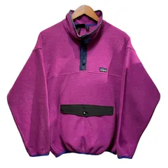 93-94s patagonia Light Weight Synchilla Pullover Jacket マゼンタ L パタゴニア 珍品 サンプル品 スナップT シンチラプルオーバー