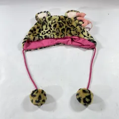 ★ 希少 USJ ユニバーサルスタジオジャパン  ピンクパンサー ヒョウ柄 ファンキャップ 被り物 帽子 ユニバ 現状品