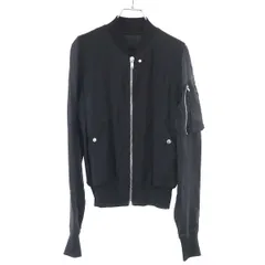 Rick Owens リックオウエンス 19SS バックプリーツレーヨンフライトボンバージャケット RP19S6725-YK ブラック 38のサムネイル