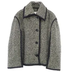 JIL SANDER ジルサンダー 25AW 72 W TRIM トリムジャケット コート J02BN0229 アイボリー系×ブラック 30のサムネイル