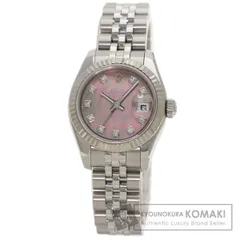 ROLEX ロレックス 179174G デイトジャスト 10P ダイヤモンド 腕時計 SS SS K18WG レディース [中古] ROLEX - ROLEX ロレックス 179174G デイトジャスト 10P ダイヤモンド