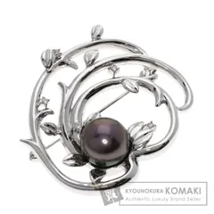 TASAKI タサキ パール 真珠 ダイヤモンド ブローチ K14WG レディース [中古]