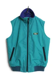 【お得なクーポン配布中!】 80s USA製 エルエルビーン ナイロン ベスト レディース M メンズ S ヴィンテージ ウォームアップ フリース ライナー付き フルジップ 重ね着