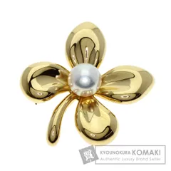 MIKIMOTO ミキモト 四つ葉 クローバー パール 真珠 ブローチ K18YG レディース [中古]
