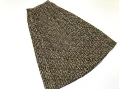 美品■ADAM ET ROPE' アダムエロペ GAC-00200-A  定価16830円  シアー楊柳プリントプリーツスカート スカート sizeF/黒ｘ黄■◇レディース