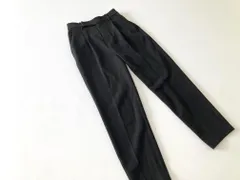 le.coeur blanc ルクールブラン   ウエストゴム スラックス  センタープレス パンツ size34/黒■■レディース