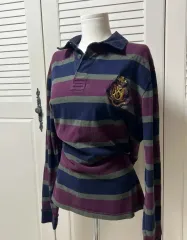 ヴィンテージ色 ストライプ ラグビー 長袖 Tシャツ