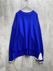 新品 JAYRO TRUBE ジャイロ トゥルベ オーバーサイズ レイヤード風 薄手 ニット セーター sizeF/青 ■◇レディース