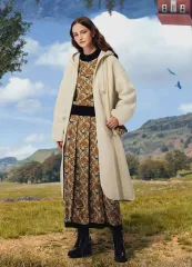 限定モデル/新品 GU x UNDERCOVER ボア フーディー ロングコート (Lサイズ)