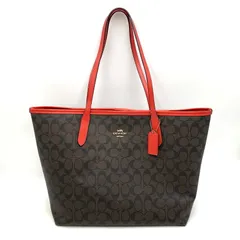 【中古品】COACH コーチ F5696 シグネチャー トートバッグ カバン 鞄 【180-251125-as-34-izu】