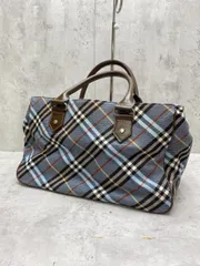 BURBERRY BLUE LABEL バーバリーブルーレーベル 日本製 ノバチェック バング トート バッグ /青 ■■◎レディース