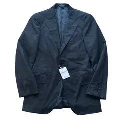 未使用 グリーンレーベルリラクシング テーラードジャケット 44 ダークグレー ストライプ