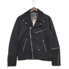 【中古品】 JACKROSE VINTAGE ジャックローズ × THE ROLLING STONES ローリングストーンズ 804285-10 フェイクスウェード ダブルライダースジャケット アウター 【145-251117-as-01-izu】