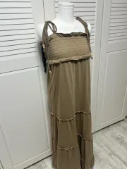 カーキ ロング丈ワンピース ヴィンテージ