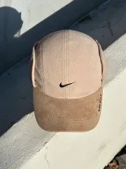 M-L 00s NIKE ベージュ フリース トラッパー ボールキャップ 帽子 ヴィンテージ