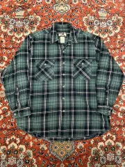 L FIELD AND STREAM チェック フランネル グリーン シャツ