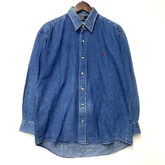 【中古品】Polo by Ralph Lauren ポロバイラルフローレン 90S DENIM LS SHIRT デニム ロングスリーブ シャツ トップス 長袖 【146-251107-cs-09-izu】