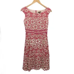 トッカ TOCCA ノースリーブワンピース ドレス ひざ丈 刺繍 花柄 ピンク 0 約S