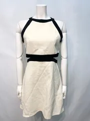 2254 SNACC キャバクラ　ドレス　ツイード　ラメ　バックリボン　サイドカット　ミニ　パイピング　キャバドレス