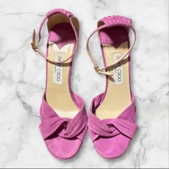 ジミーチュウ ピンクスエードサンダル 37.5