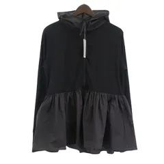 アンフィーロ UNFILO × VERY タグ付き コラボ ペプラムフーディラッシュガード パーカー カットソー 黒 ブラック M