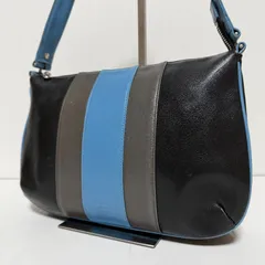 Paul Smith ポールスミス ワンショルダーバッグ 肩掛け ハンドバッグ オールレザー ブラック ブルー B426