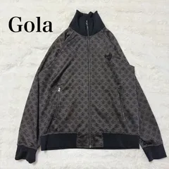 Gola ゴーラ ジップアップジャケット M 総柄ロゴ 刺繍 ワンポイント ハイネック フルジップ 英国ブランド ストリート メンズ