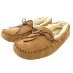 アグ オーストラリア UGG australia モカシンシューズ 24cm ローファー 裏ボア スエード 茶 ブラウン /AE