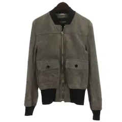 ドルチェ&ガッバーナ ドルガバ DOLCE&GABBANA ラムレザー ジャケット ブルゾン ジップアップ グレー 48