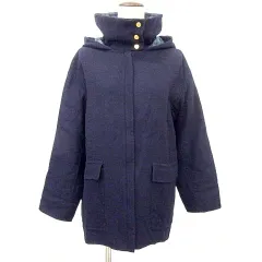 ドレステリア DRESSTERIOR フード コート アウター 裏地チェック 紺 ネイビー ■TC A0206のサムネイル