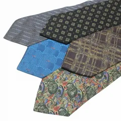 ジバンシィ GIVENCHY 他 美品 ネクタイ 5本セット まとめ ワイドタイ シルク ウール 総柄 チェック レジメンタル ビジネス マルチカラー X